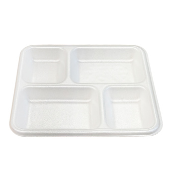 Menüteller XPS 4-geteilt | 300x265x30 mm | Weiß (200 Stk.)